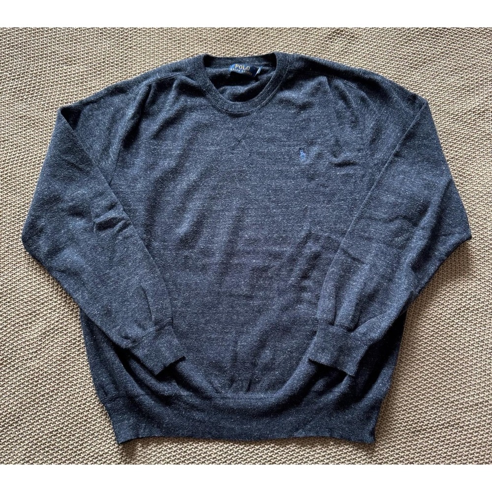 Polo‎ Ralph Lauren Mens Midnight Blue Classic Crewneck Sweater Size XL